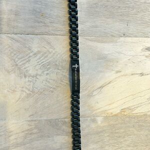 Personalized Fossil Titanium Men’s Black Bracelet 8.5 inch long/47 inch wide.